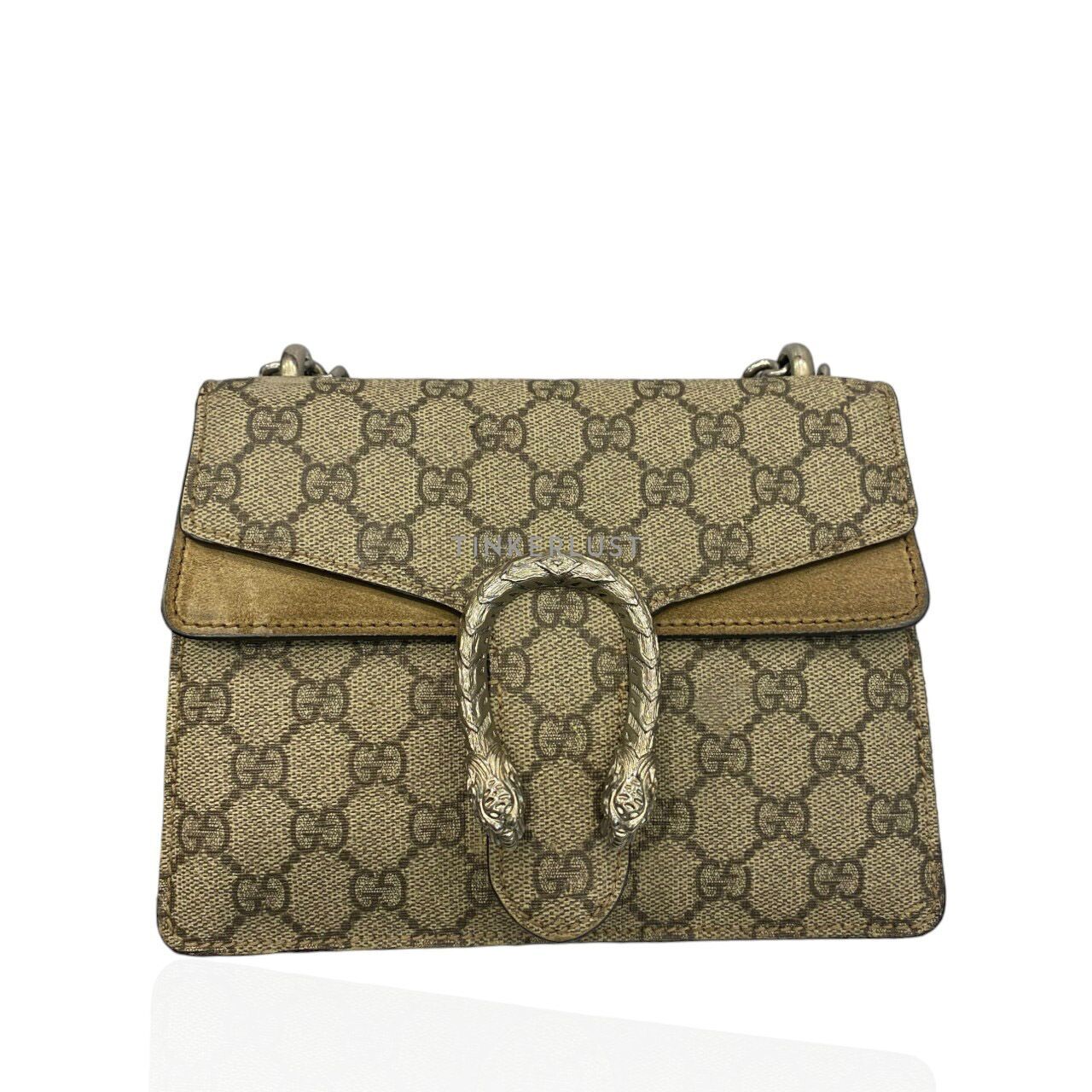 tas shoulder bag Gucci Dionysus GG Supreme Mini Chain SHW Shoulder Bag Tinkerlust